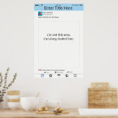 Fotohokje Rekwisieten Frame Poster Sociale Media (Keuken)