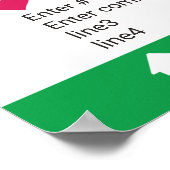 Fotohokje Requisieten Frame Poster Groen en Wit (Hoek)