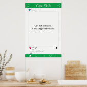 Fotohokje Requisieten Frame Poster Groen en Wit (Keuken)