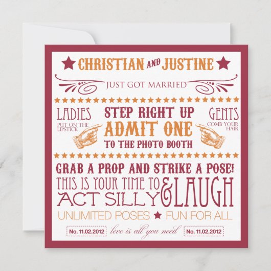 Fotohokje signage kaart (Voorkant)