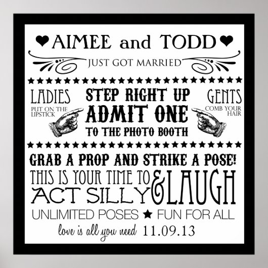 Fotohokje signage poster (Voorkant)