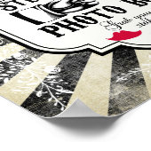 fotohokje stap dichterbij bruiloft poster (Hoek)