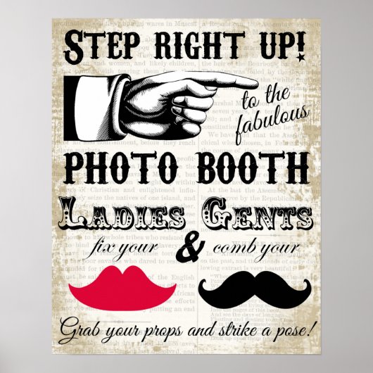 fotohokje stap naar rechts trouwposter poster (Voorkant)