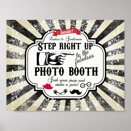 fotohokje stap naar rechts trouwposter poster (Voorkant)