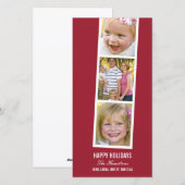 Fotohokje stijl Kerst fotokaart Feestdagenkaart (Voorkant / Achterkant)