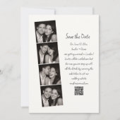 Fotohokje Streep Handgeschreven Script Bruiloft Pl Save The Date (Voorkant)