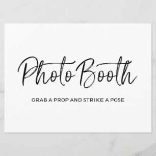 "Fotohokje" Trouwbord   Stijlvolle Letters Kaart