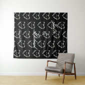 Fotohokje zwart-witte bruiloft wandkleed (In Situ (horizontaal))