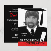 Fotohoofd Uitnodiging GraduPartij invoegen (Voorkant / Achterkant)