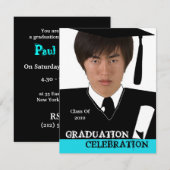 Fotohoofd Uitnodiging GraduPartij invoegen (Voorkant / Achterkant)