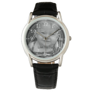 Fotohorloge, gepersonaliseerde geschenken papa horloge