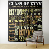 Fotohouding achtergrond voor reünie van school wandkleed (In situ)