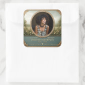 Fotohuldeboek Vierkante Sticker (Tas)