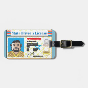 FotoID-vector rijbewijs Man Bagagelabel
