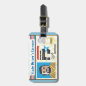 FotoID-vector rijbewijs Man Bagagelabel (Voorkant verticaal)