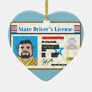 FotoID-vector rijbewijs Man Keramisch Ornament