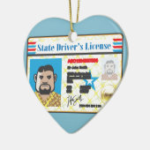 FotoID-vector rijbewijs Man Keramisch Ornament (Links)