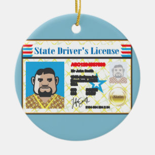 FotoID-vector rijbewijs Man Keramisch Ornament