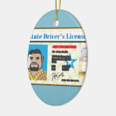 FotoID-vector rijbewijs Man Keramisch Ornament (Links)