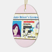 FotoID-vector rijbewijs Vrouw Keramisch Ornament (Links)