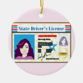 FotoID-vector rijbewijs Vrouw Keramisch Ornament (Voorkant)