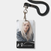 Fotoidentificatiekaart Moderne QR-code Aangepaste Badge (Voorzijde met lanyard)
