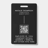 Fotoidentificatiekaart Moderne QR-code Aangepaste Badge (Achterkant)