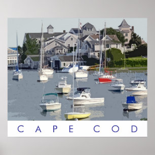 Fotoillustratie Cape Cod Harbour Poster