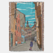 Fotoillustratie van de stad Riga Letland Deken (Voorkant Verticaal)