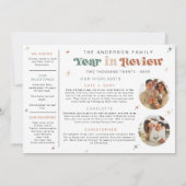 Fotojaar in Review Vakantie Kaart Christmas Boho (Achterkant)