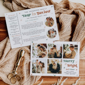 Fotojaar in Review Vakantie Kaart Christmas Boho
