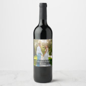 Fotojabloon bruiloft wijn etiket (Voorkant)