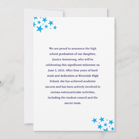 Fotokaart afstuderen Aankondiging (Achterkant)