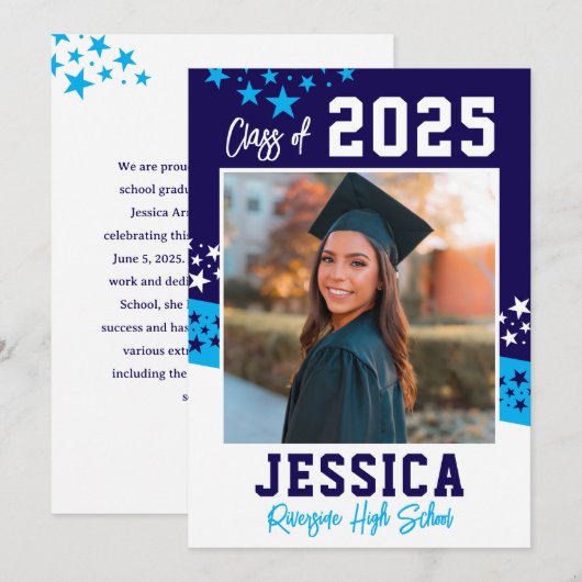 Fotokaart afstuderen Aankondiging (Voorkant / Achterkant)