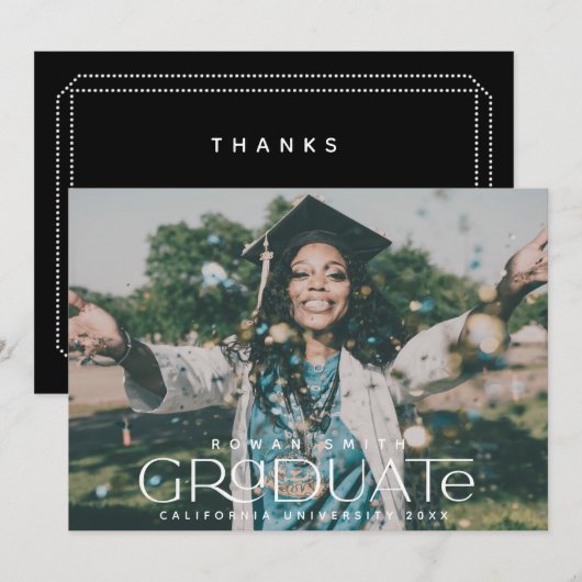 Fotokaart afstuderen Aankondiging (Voorkant / Achterkant)