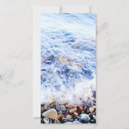 Fotokaart blauw water en een kleine golf