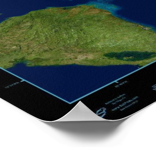 Fotokaart Caribische satelliet-poster Poster (Hoek)