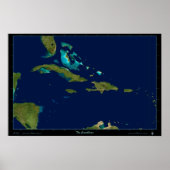 Fotokaart Caribische satelliet-poster Poster (Voorkant)