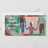 Fotokaart "Christmas Reds & Greens" Feestdagenkaart (Voorkant)