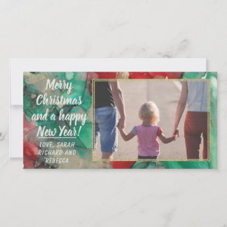 Fotokaart "Christmas Reds & Greens" Feestdagenkaart