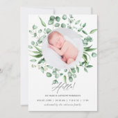 Fotokaart Eucalyptus Greenery Aankondiging (Voorkant)