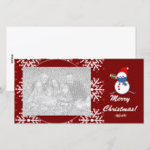 Fotokaart - Football voor kerstmis Feestdagenkaart (Voorkant / Achterkant)