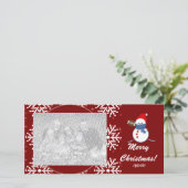 Fotokaart - Football voor kerstmis Feestdagenkaart (Staand voorkant)