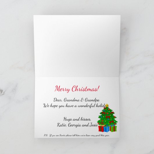 Fotokaart Grootouders 6 Galerij Foto's Kerst Feestdagen Kaart (Binnen)