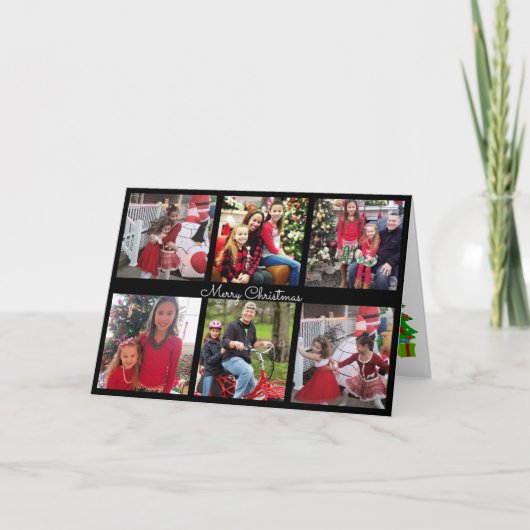 Fotokaart Grootouders 6 Galerij Foto's Kerst Feestdagen Kaart (Voorkant)