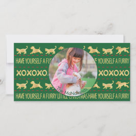 Fotokaart "Have Yourself Furry Little Christmas" Feestdagenkaart