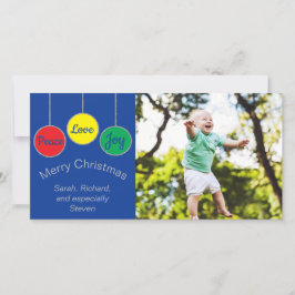 Fotokaart "Kerstsieraden" Feestdagenkaart