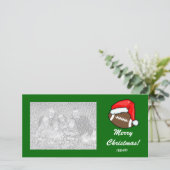 Fotokaart - Kerstvoetbal Feestdagenkaart (Staand voorkant)