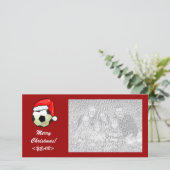 Fotokaart - Kerstvoetbal Feestdagenkaart (Staand voorkant)
