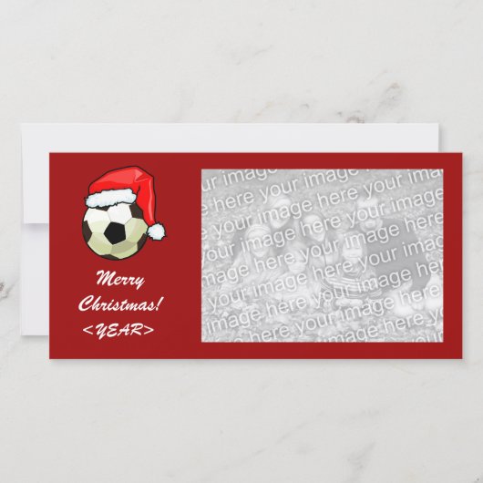Fotokaart - Kerstvoetbal Feestdagenkaart (Voorkant)